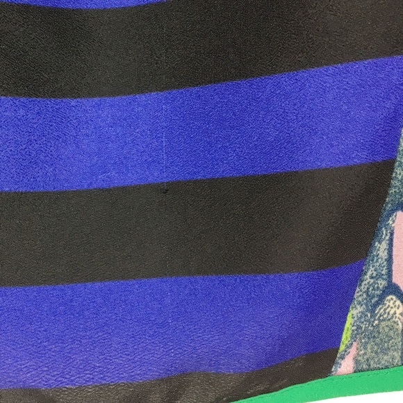 Bar III Abstract Print & Blue Stripe Tank Top S - Picture 5 of 6